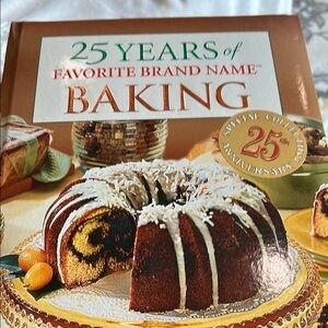 25 Years of Baking Cookbook - Brown and White